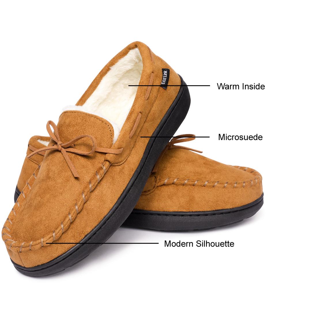 2025 New Fashion Men's Moccasin Slippers Foam House Shoes, Indoor and Outdoor Warm Loafer Slippers