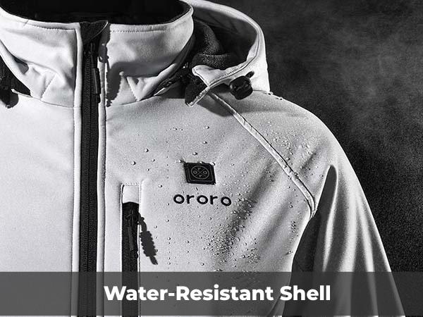 ororo Women's 4-Zone Classic Heated Jacket 2.0 with UL-Certified Battery Included, Machine Washable, Water-Resistant, Up to 10 Hours of Runtime, Detachable Hood