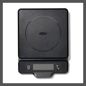 OXO Digital Food Scale Black 5Lb Pull Out Kitchen Backlit Battery Powered