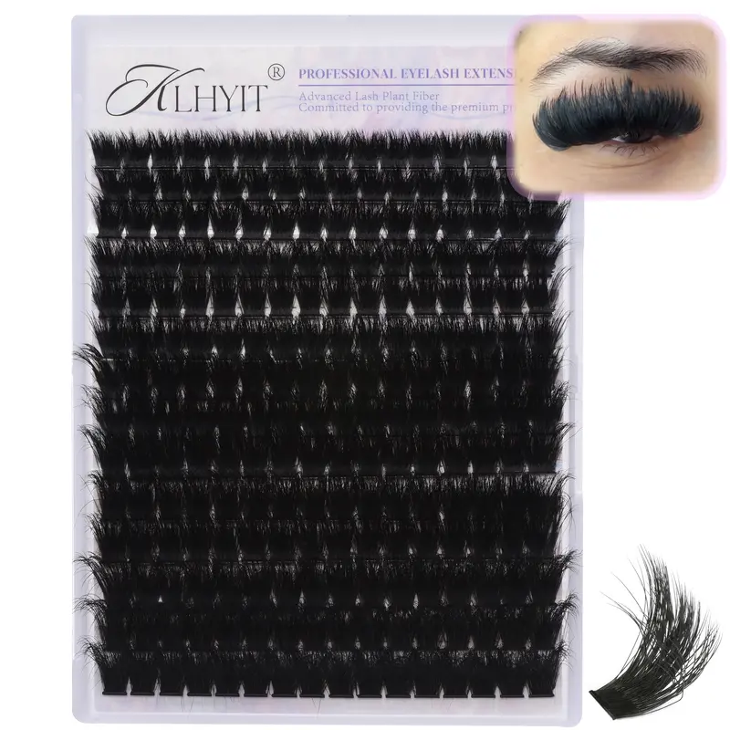 200D Lash Clusters 10-20mm Cluster Eyelash Extensions Thick Volume Eyelash Clusters 224pcs Mink False Eyelashes Clusters Soft Wispy Individual Lashes DIY Lash Extension, by KLHYIT