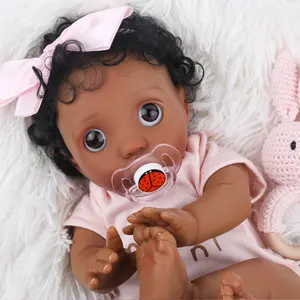 [WOOROY] Reborn Doll Mix Christmas & Birthday Gift, Brown & Black Skin,White Skin, 10/16 In Cute Baby Doll Toy for Kids to Play 3+