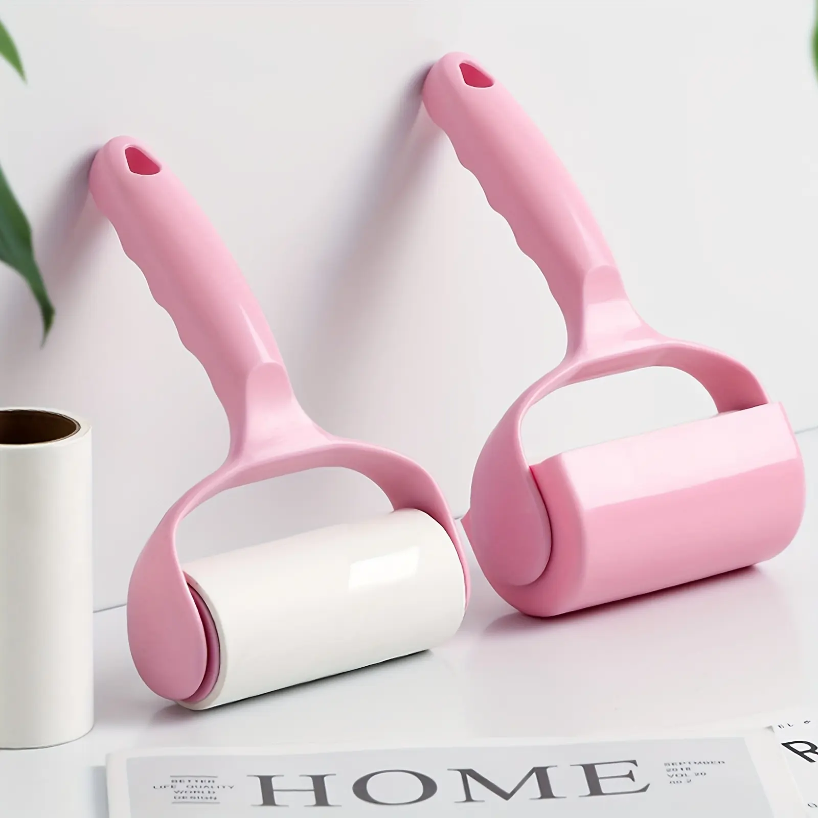1 Handle + 6 Refill Rolls Portable Lint Roller (360 Sheets), Super Sticky Disposable Pet Hair Remover with Diagonal Tear Design, Strong Adhesive Dust Fluff Remover for Clothes Furniture Sofa Car Seat, Home Travel Laundry Essential for Pet Owners