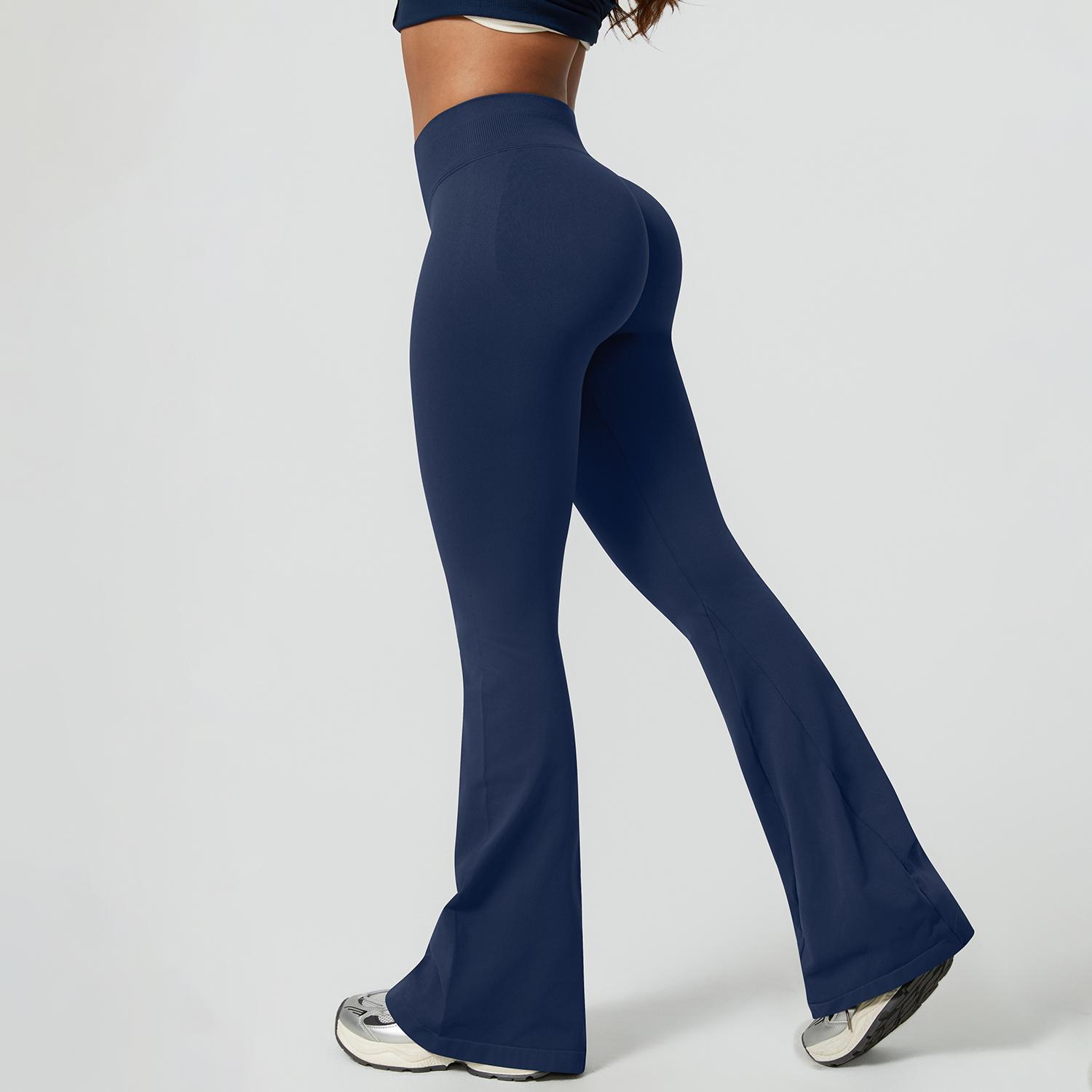 NcmRyu Women's High-Waist Flare Yoga Pants Booty-Lifting Stretchy Tummy-Control Activewear for Yoga Pilates Gym Sports Jogger Sweatpants