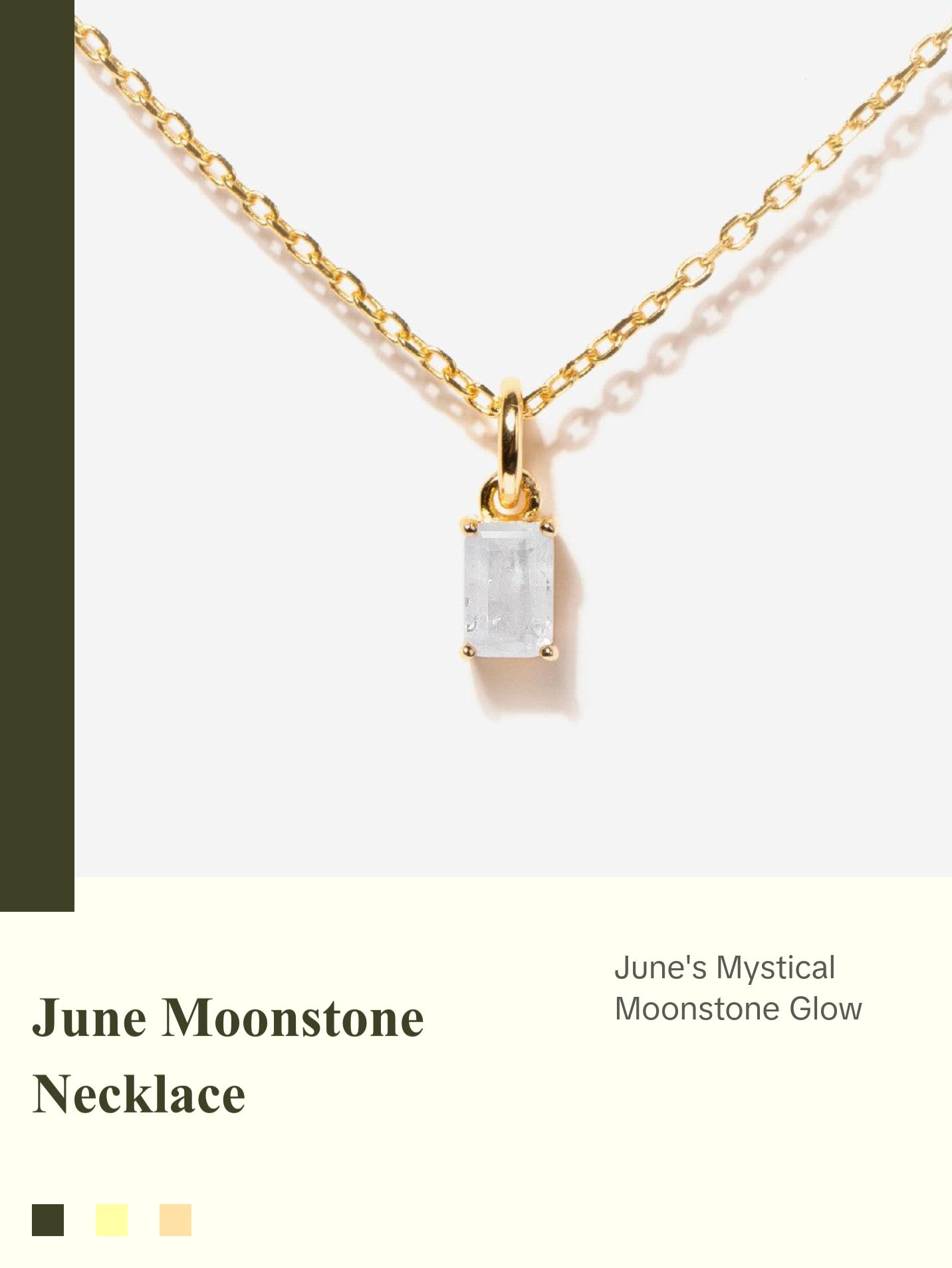 Birthstone Moonstone Necklace - June
