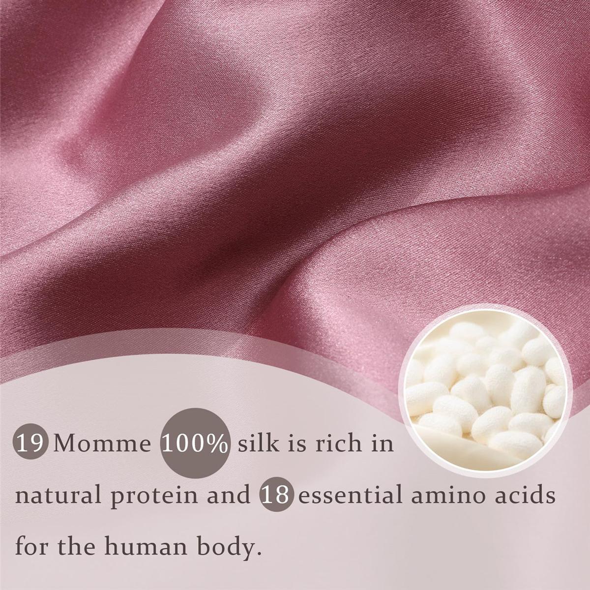 100% Mulberry Silk Bonnets for Sleeping Women Double Layer Hair Bonnet Natural Silk Cap with Elastic Tie Band Reversible Nightcap Gifts for Female