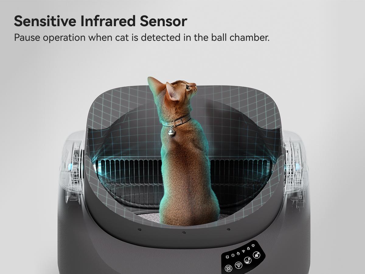 CATLINK Automatic Self - Cleaning Cat Litter Box Scooper Open-X | Ultra-Quiet Operation, App Control, 12L Large Waste Bin, Smart Litter Level Monitoring, Multi-Safety Anti-Pinch Design, Compatible with All Cat Litter, Odor Control, Easy Setup