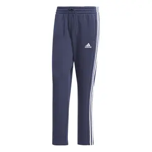 adidas Mens Essentials 3-Stripes Open Hem Fleece Joggers Casual - Grey
