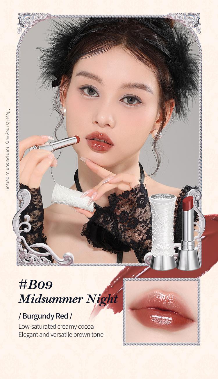 Flower Knows Swan Ballet Collection Shine Lipstick, Elegant Design with Jojoba Oil for Hydration & Moisture, Glossy Finish, Long Lasting Transfer Proof, #Summervibes