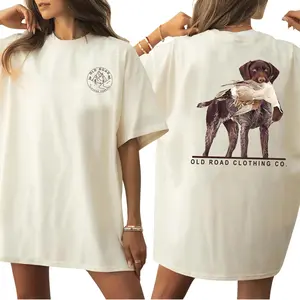 German Wirehaired Pointer Hunting Dog T-Shirt – Graphic Bird Dog Tee for Outdoorsmen Cotton Menswear Tops Quality Cotton Tee