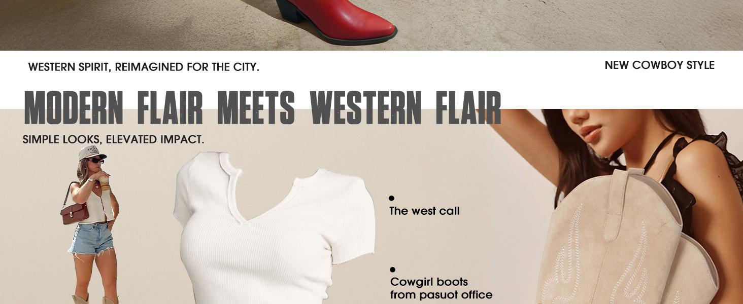 Western Cowboy Boots for Women - Knee High Wide Calf Cowgirl Boots, Slip On Pointed Toe Chunky Heel Fashion Retro Classic Pull On Tall Boot for ladies Party concert Western Cowboy Boots for Women - Knee High Wide Calf Cowgirl Boots, Slip On Pointed Toe Chunky Heel Fashion Retro Classic Pull On Tall Boot for ladies Party concert