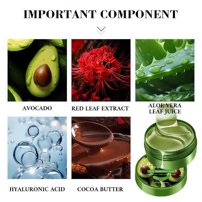 ROZINO Avocado Eye Mask with Hyaluronic Acid for Moisturizing and Firming