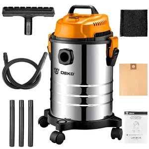 DEKO 20L Large Capacity Wet & Dry Vacuum Cleaner, 1100W Powerful Suction for Carpet, Sofa Spills & Car Seats