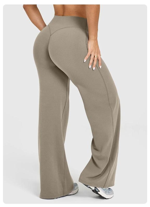 High-Waisted Wide Leg Workout Pants | Flattering Stretch Athleisure Pants for Women
