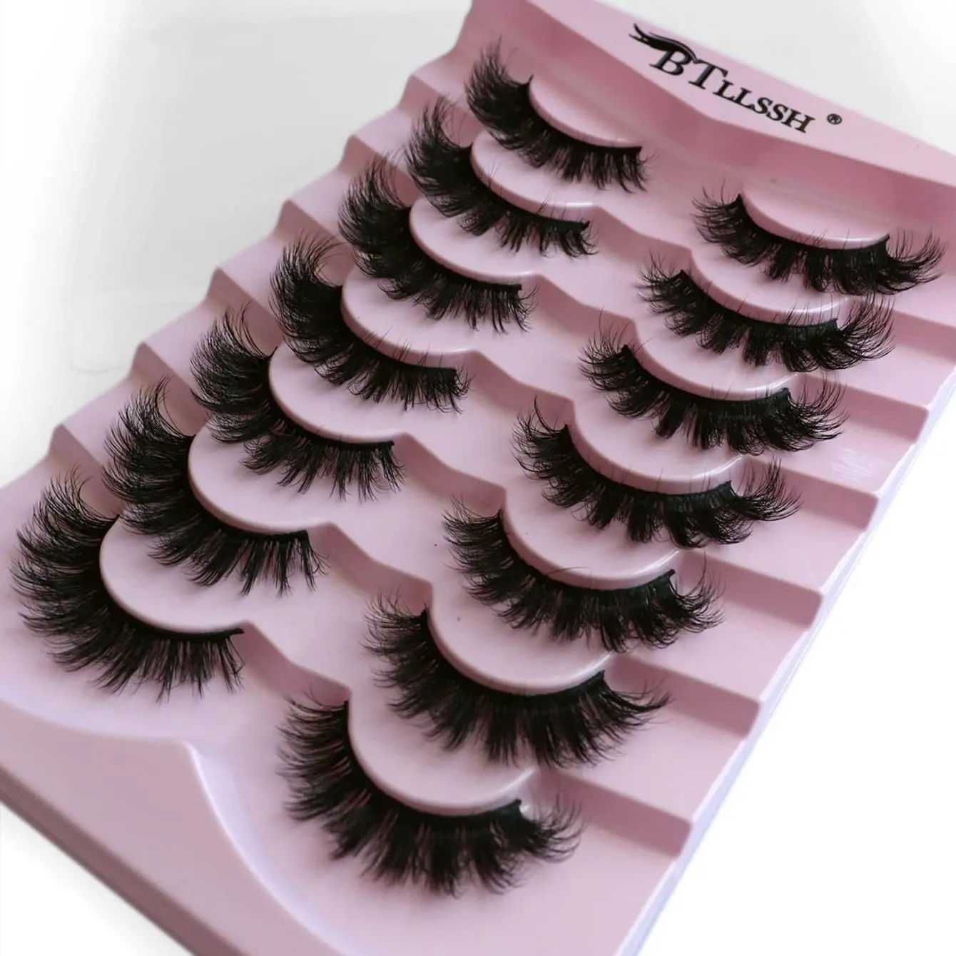 Summer Wispy False Eyelashes, Fluffy Lashes, 7 Pairs Naturally Curly Eyelash Extensions Eyelash Clusters, Eye Makeup Enhancement Tool, Summer Makeup