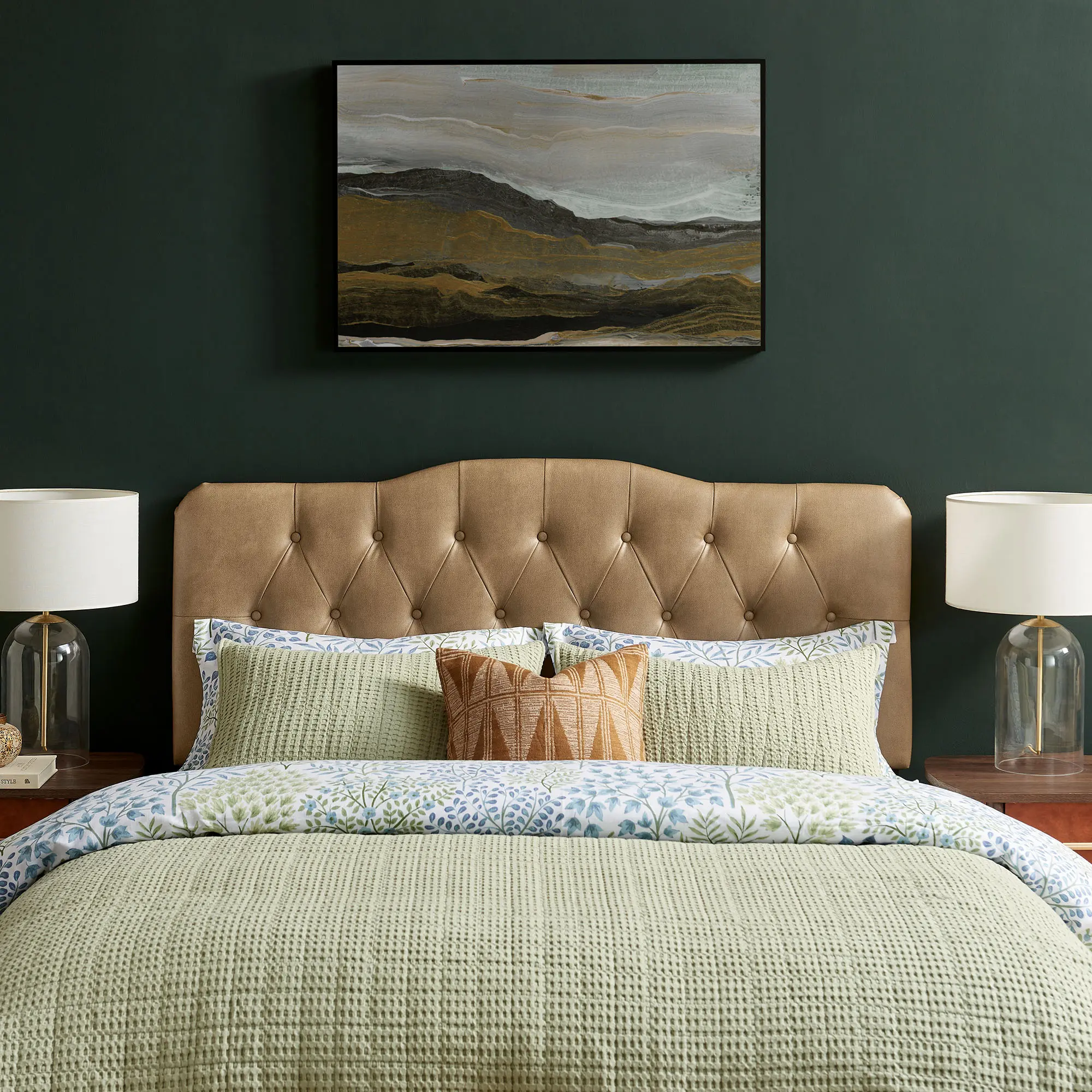 Annabel Vegan Leather Full Headboard in Toast Annabel Vegan Leather Full Headboard in Toast
