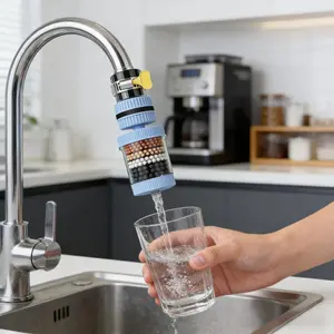 Faucet Water Filter Set – Six-Layer Quick Filter, Universal Fit for Kitchen & Bathtub, Splash-Proof & Water-Saving