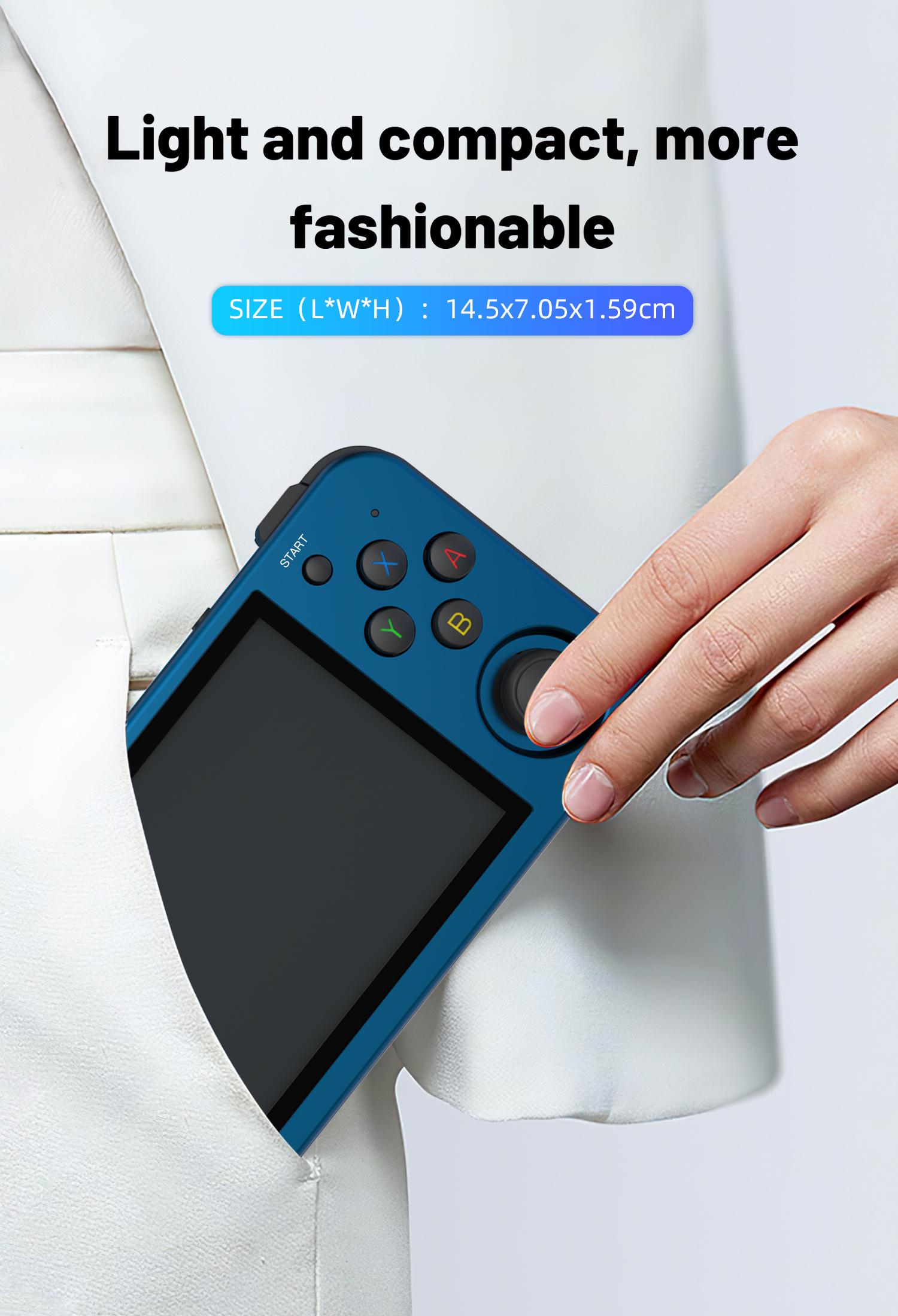 Anbernic RG353M Handheld Game Console【Buy 1 Get 1 HDMI 4K Cable+1 Fancy Case+1 Screen Protector+1 Type-C Cable 】Aluminum Alloy Metal Dual OS Android 11 Linux System 5G WiFi 4.2 Bluetooth HDMI Touch Screen Ready to Play Durability
