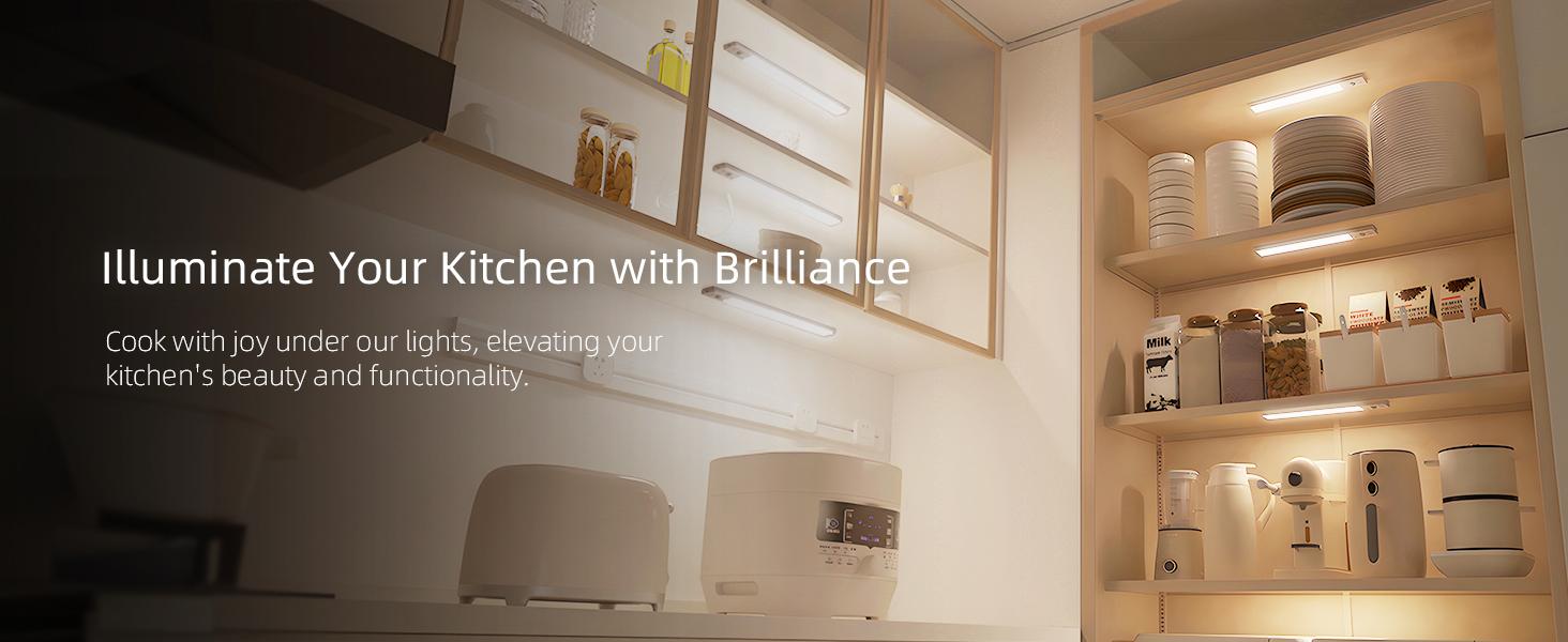 Under Cabinet Lights, LED Closet Lights with Motion Sensor Indoor, USB-C Rechargeable Counter Night Lights, Wireless Remote Kitchen Lights, Dimmable Lights for Home Decor, Kitchen, Stairs & Wardrobe Lighting, St. Patrick's Day Lights, Mother's Day Gifts