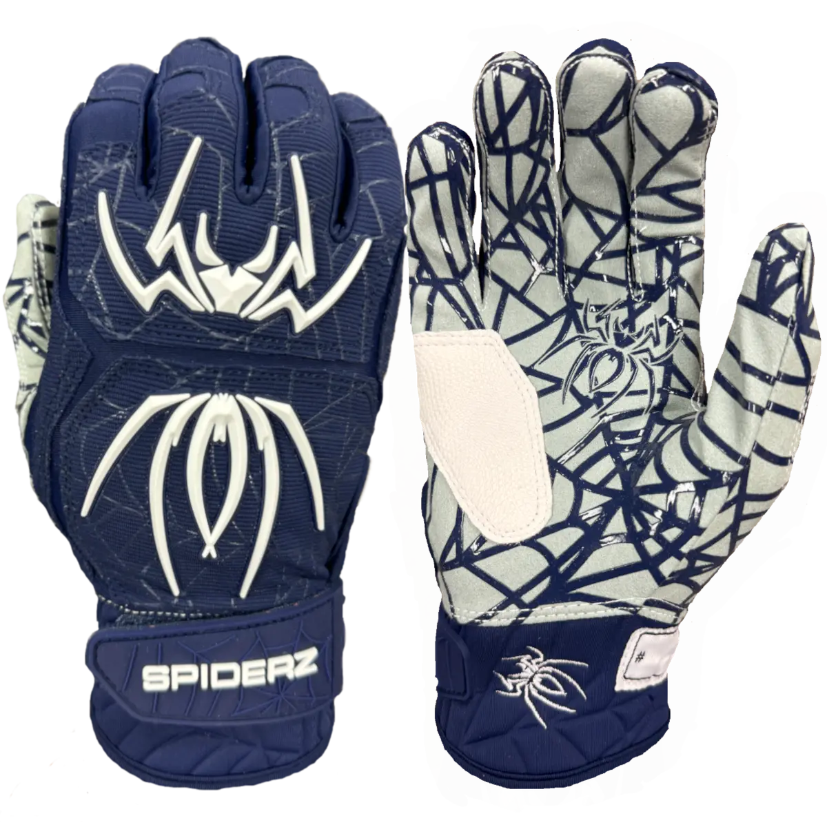 Spiderz HYBRID Batting Gloves - Navy Blue/White Spiderz HYBRID Batting Gloves - Navy Blue/White