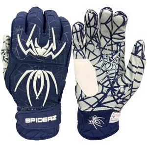 Spiderz HYBRID Batting Gloves - Navy Blue/White Spiderz HYBRID Batting Gloves - Navy Blue/White