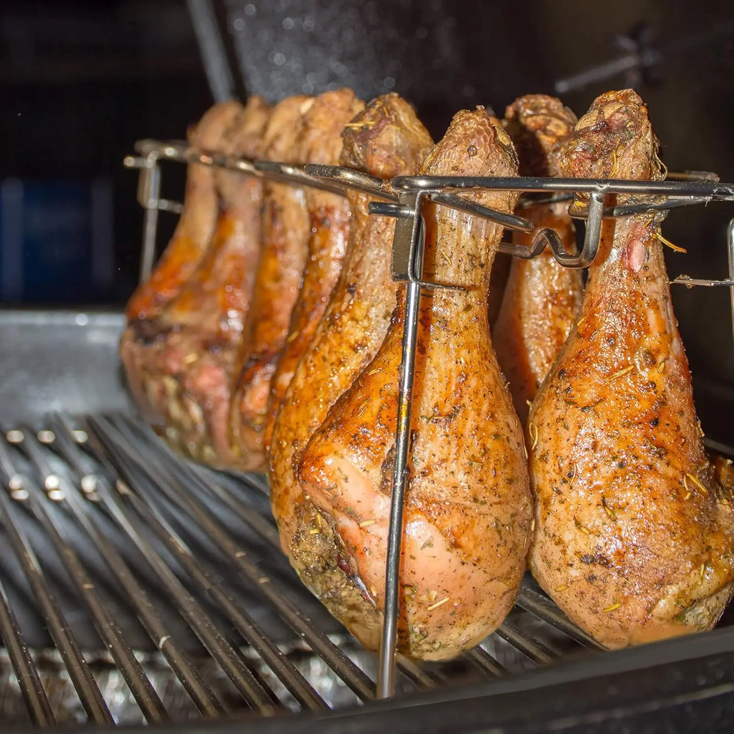 Chicken Leg And Wing Rack For Grill Smoker Oven - Easy To Use 14 Slots ...