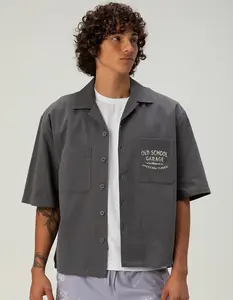 RSQ Mens Graphic Twill Button Up Shirt