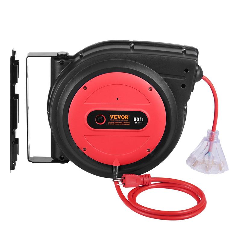 Spring new arrivals Retractable Extension Cord Reel Power Cord Reel ...