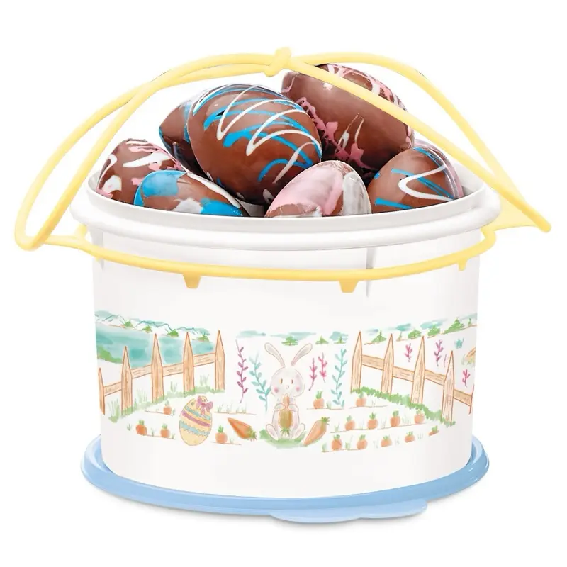Easter Bucket with Handle & Lid Easter Bucket with Handle & Lid