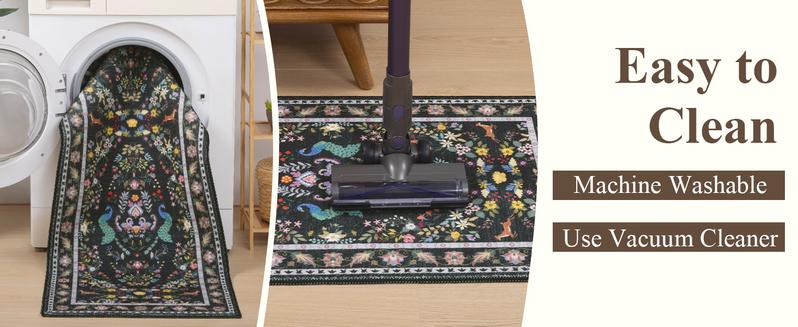 [FebruaryStockUp] HEBE Boho Kitchen Rug Sets 3 Pieces, Washable Kitchen Mats for Floor, Non Slip Soft Kitchen Area Rug Floor Mat for Kitchen, Laundry Room and Hallway