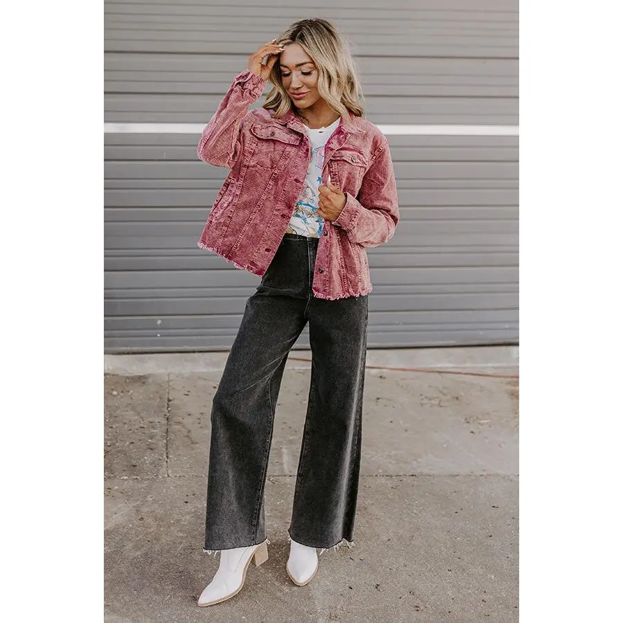 Hayride Honey Corduroy Jacket in Maroon