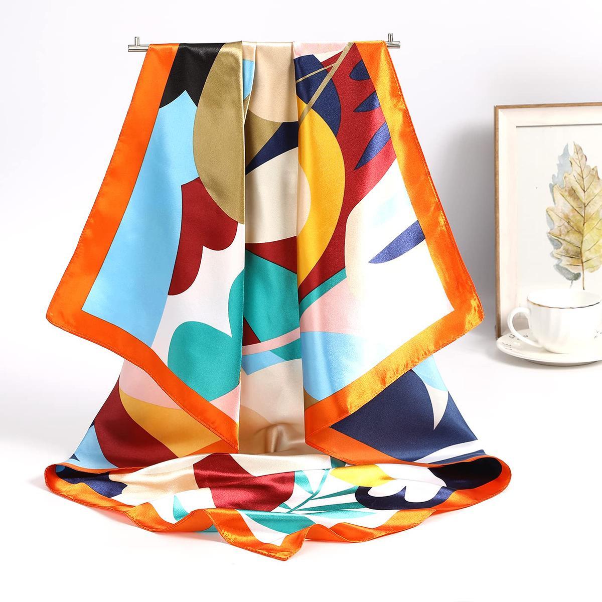 3-piece suit 35 Inches Large Printed Silk Like Texture Square Head Scarf Neck Scarves for Women Hair Kerchief Bandanas Scarf Sleeping Head Wraps Hair Band Headscarf Female Hair Accessories 3-piece suit 35 Inches Large Printed Silk Like Texture Square Head Scarf Neck Scarves for Women Hair Kerchief Bandanas Scarf Sleeping Head Wraps Hair Band Headscarf Female Hair Accessories