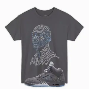 Jordan Stats Shirt Grey to Match Jordan 5 Wolf Grey HY3