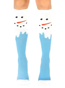 Snow Man Knee-High Socks