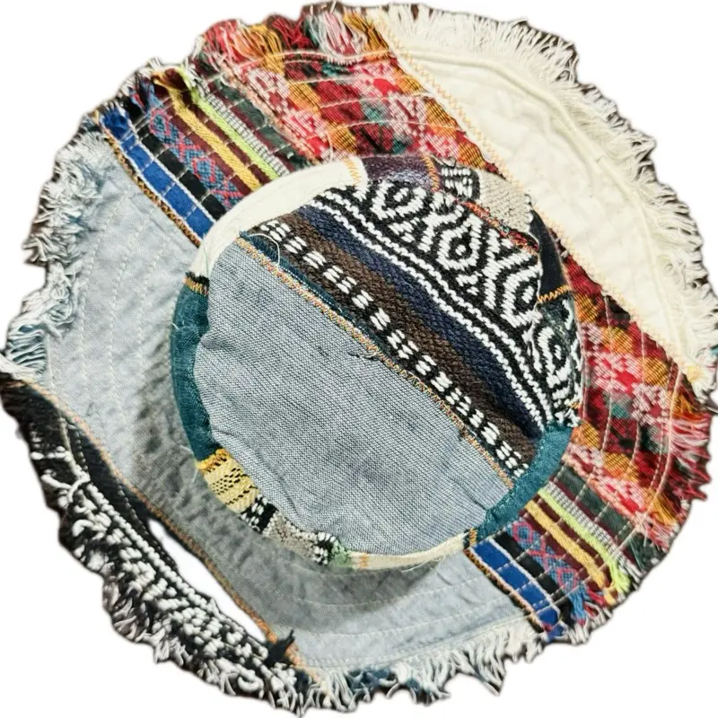 HempStyle Colorful Hippie Boho Gheri Hemp Wide Brim Hat * Each Hat is Unique*