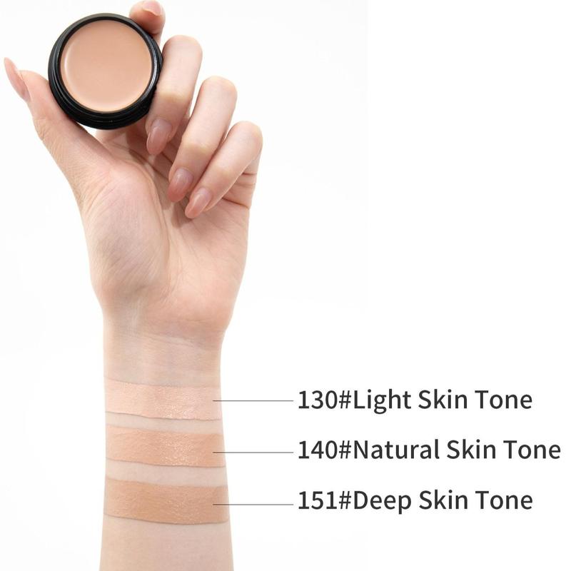 Full Coverage Concealer Balm, Lightweight Matte Finish Cream for Face & Eyes, Covers Tattoos, Scars & Spots, Waterproof Moisturizing Makeup for All Skin Types.Halloween, Christmas gifts