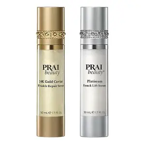 PRAI Beauty 24K Gold Caviar Wrinkle Serum & Platinum Serum