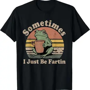 Humorous Farting Frog T Shirt Playful Unisex Casual Top Funny Gift