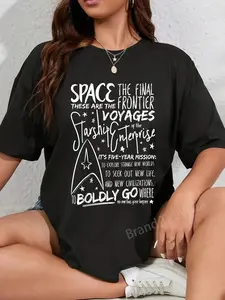 100% Cotton Star Trek Original Series Handwritten Speech Graphic T-Shirt T-Shirt