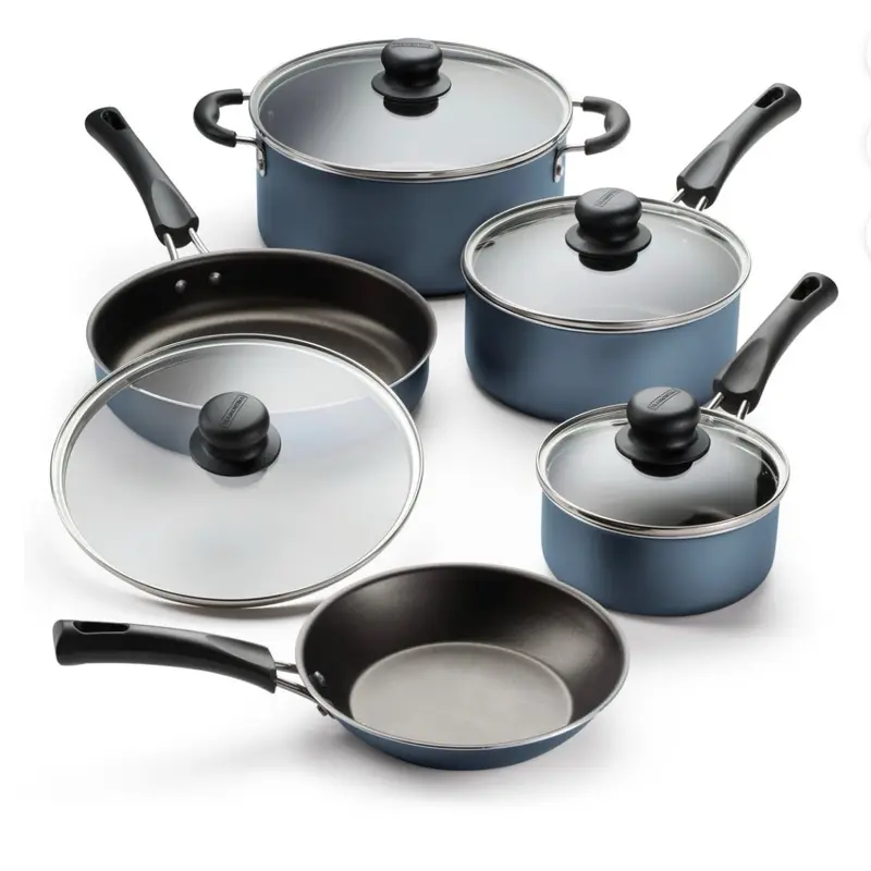 Tramontina 9-Piece Non-Stick Cookware Set, Champagne Tramontina 9-Piece Non-Stick Cookware Set, Champagne