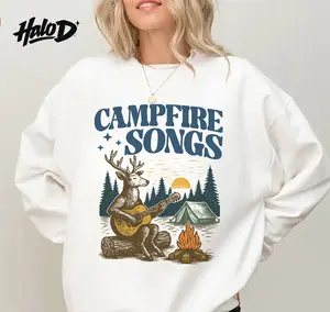 Campfire Songs Shirt – Cozy Outdoor Graphic Crewneck, Unisex Camping Gift