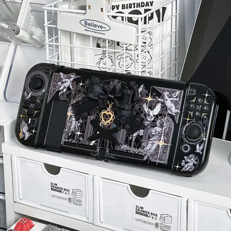 Gothic Cathedral Protective Case For Nintendo Switch / Oled / Switch 2 - Ornamental Hard Shell With Architectural Details