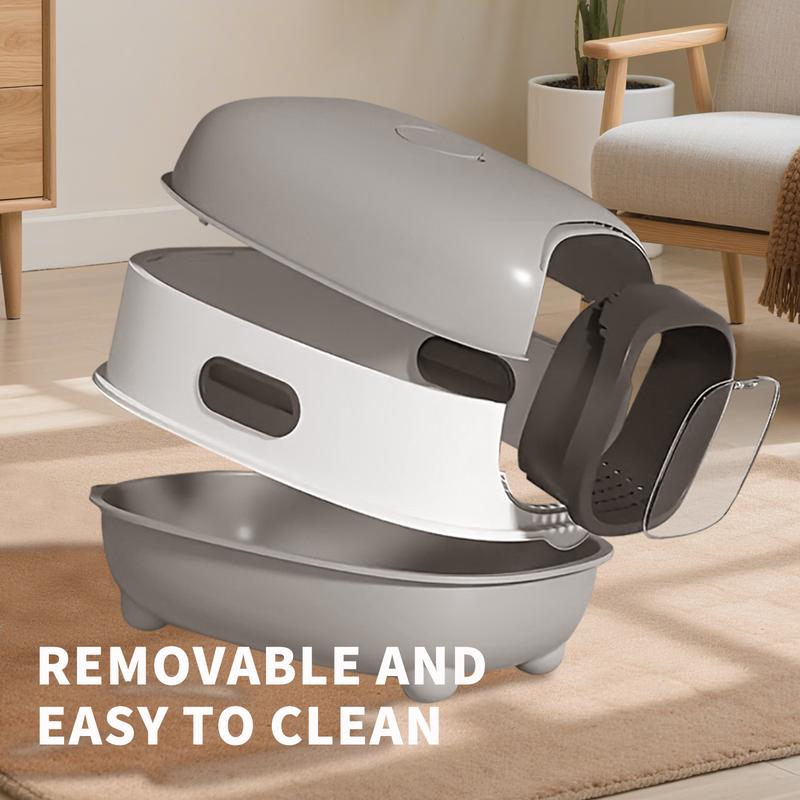 Enclosed Cat Litter Box Furniture - Extra Large Covered Design With Odor Control, High Privacy & Easy Clean | Modern Pet Toilet For Multiple Cats | For Large Cat Litter Boxes