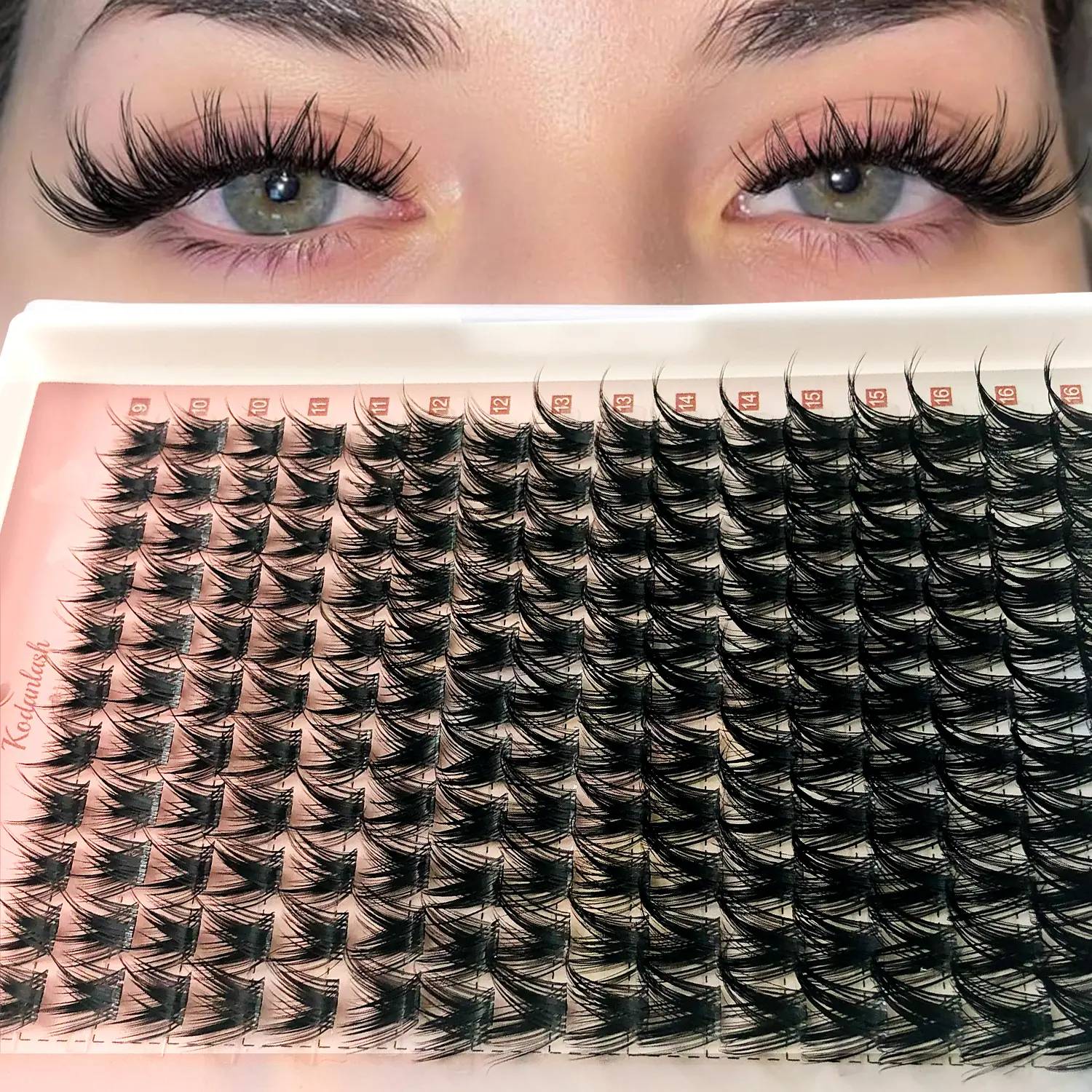 Lash Clusters 9-16mm Manga Eyelash Clusters Volume Cluster Eyelash Extensions CC Curly  Clusters DIY  Extensions Wispy Individual  Angel Thin False Lashes look,back to school