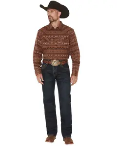 Rock & Roll Denim Men's And Dark Wash Double Barrel Relaxed Straight Reflex Stretch - Bm0sd08006