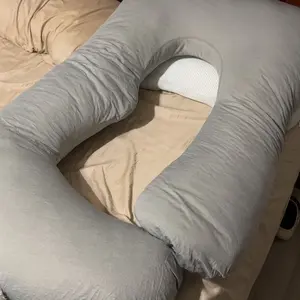 Momcozy Pregnancy Pillows with Cooling Cover, U-Shaped Full Body Maternity Pillow for Side Sleepers 57 Inch - Support for Back, Hip, Belly, Legs for Pregnant Women, 1 Pack【B】