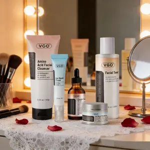 VGO Skincare Five-step Routine Vitamin C Moisturizing Repair Daily Care All-in-One Set Cleanser Moisturizer-B Cleansing Moisture Maintenance Kit Ultimate Kit