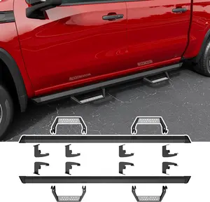 Running Boards Compatible with 2019-2026 Chevy Silverado GMC Sierra 1500 Crew Cab 2020+ 2500 3500 HD Rock Slider Rail Step Bars Replacement for 2019-2026 Chevy Silverado Accessories