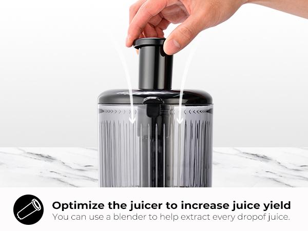 SUSTEAS Cold Press Juicer 5.3-Inch Large Feed Inlet Easy to Clean High Juice Yield for Whole Vegetables & Fruits Household Appliance