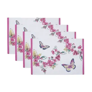 Lenox Butterfly Meadow Floral Placemats, Set of 4