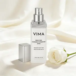 Vima Color Changing Foundation Featuring Sunscreen, Paraben-Free & Vegan, Lightweight Feel, Long-Lasting Flawless Coverage, Natural Skin Tone Adaptation for Wife, Mom and Older Women